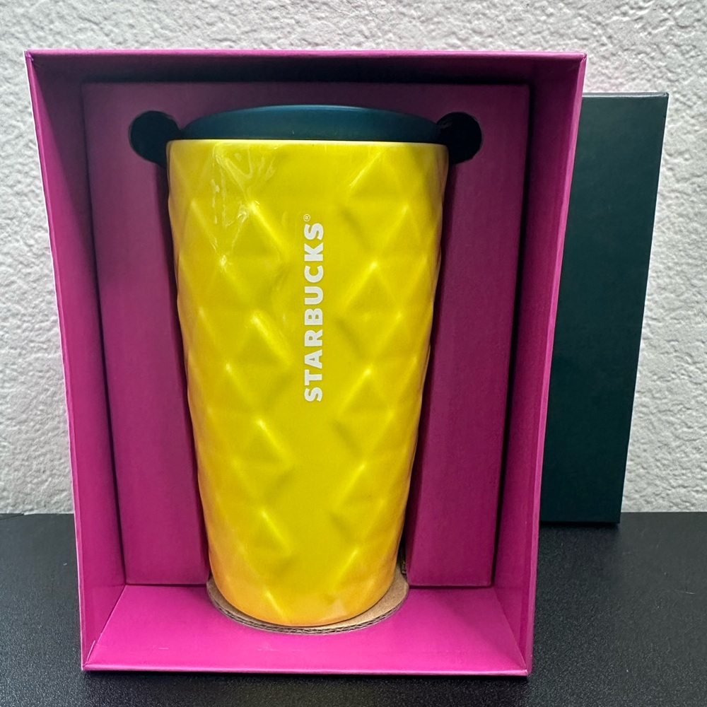 Starbucks Hawaii Collection Pineapple Double Wall Ceramic 12 Ounce Mug